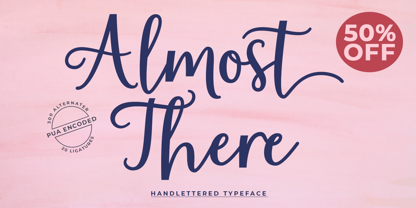 Almost There Script Font preview